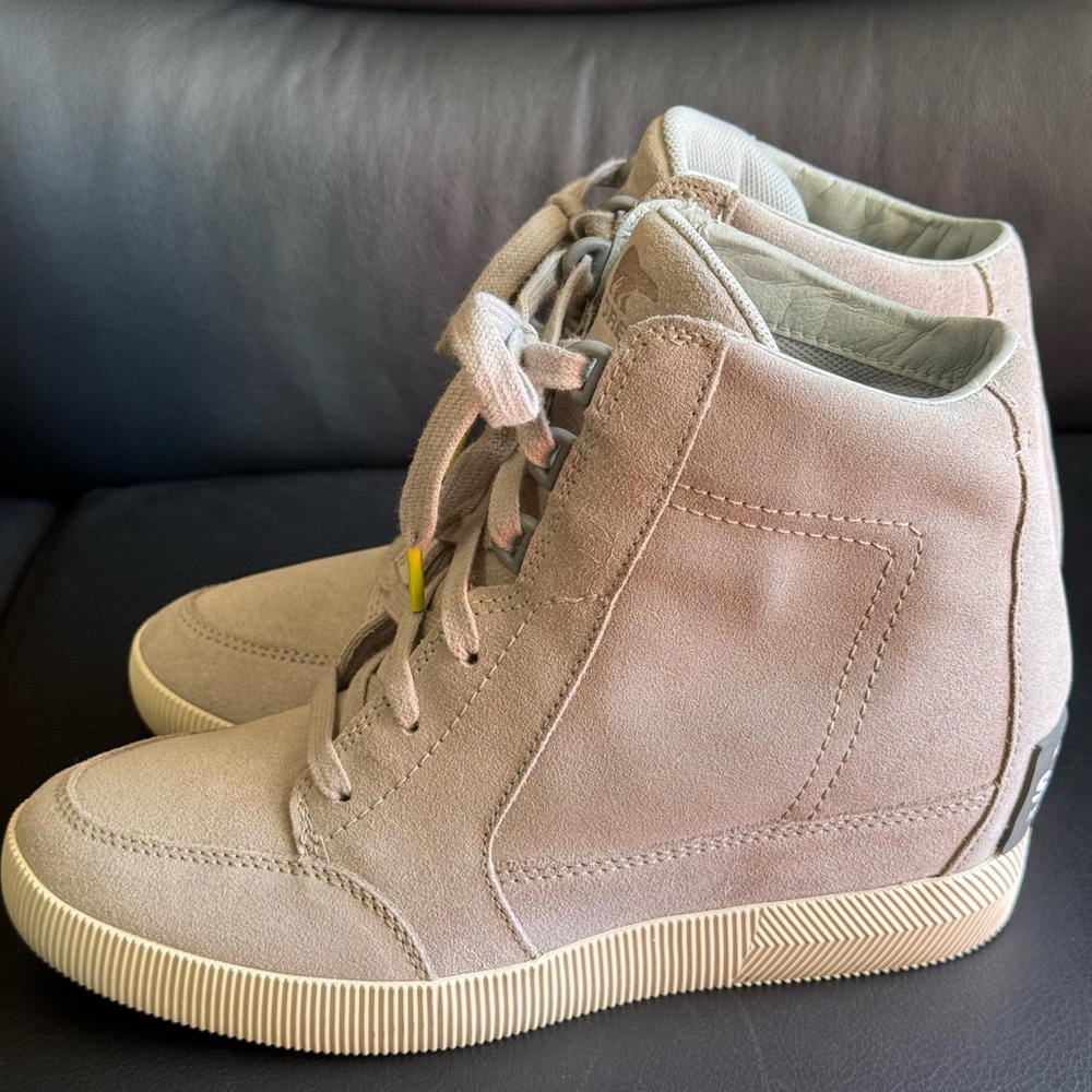 Sorel Out N About Waterproof Leather Wedge Sneakers - Picture 3 of 8